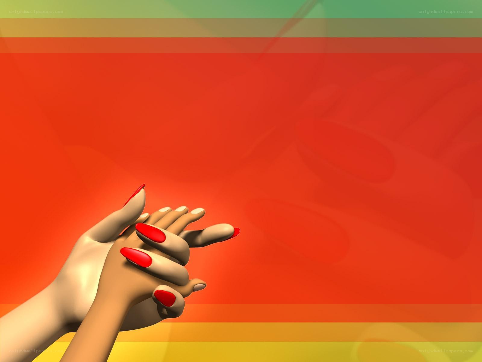 hands with red nails