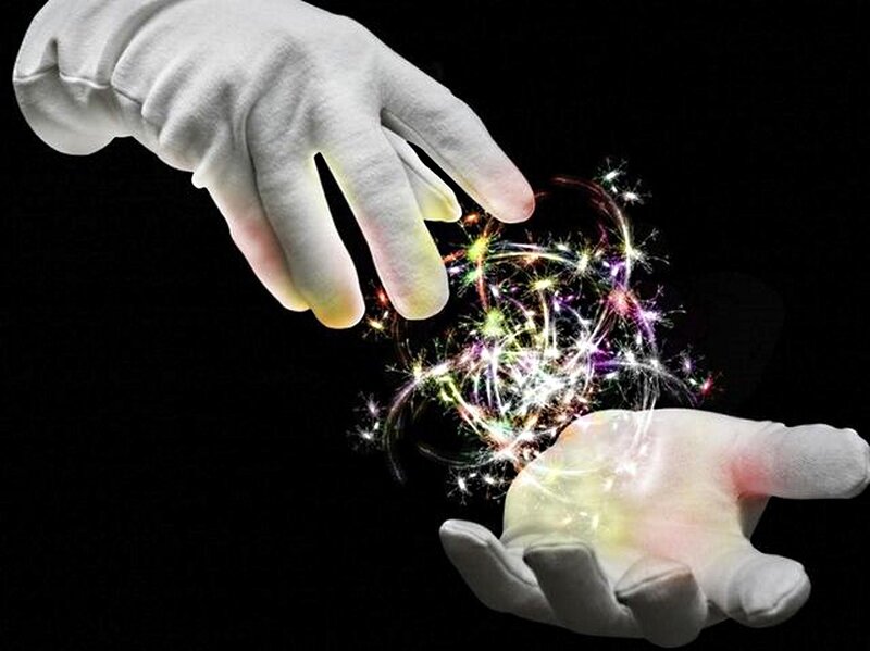 Hands with Sparkles