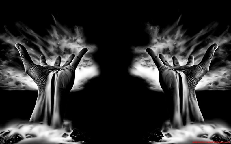 hands with water flow