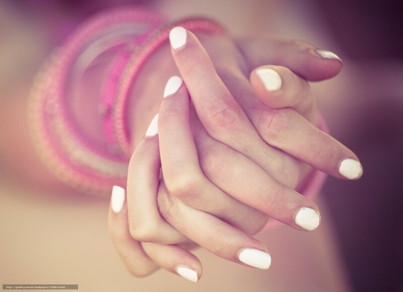 hands with white nails
