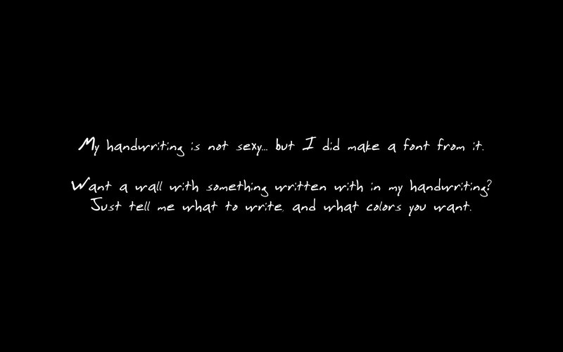 Handwriting font promotion