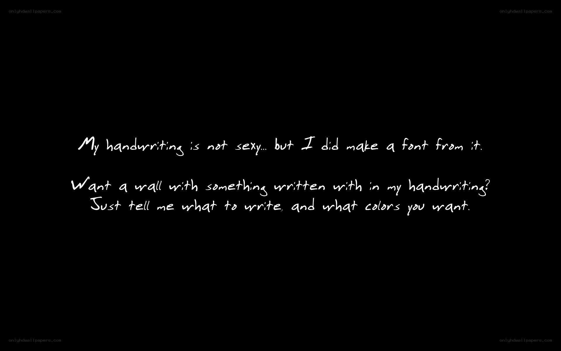 Handwriting font promotion