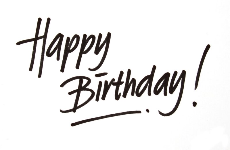 Handwritten Birthday Text