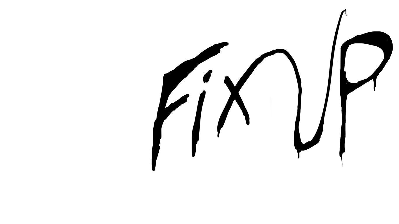 handwritten fix up text