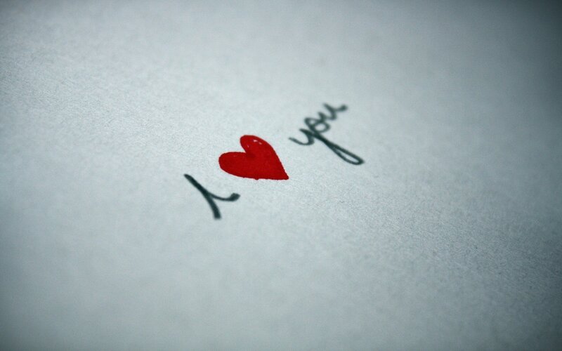 Handwritten I Love You — White, Sentimental