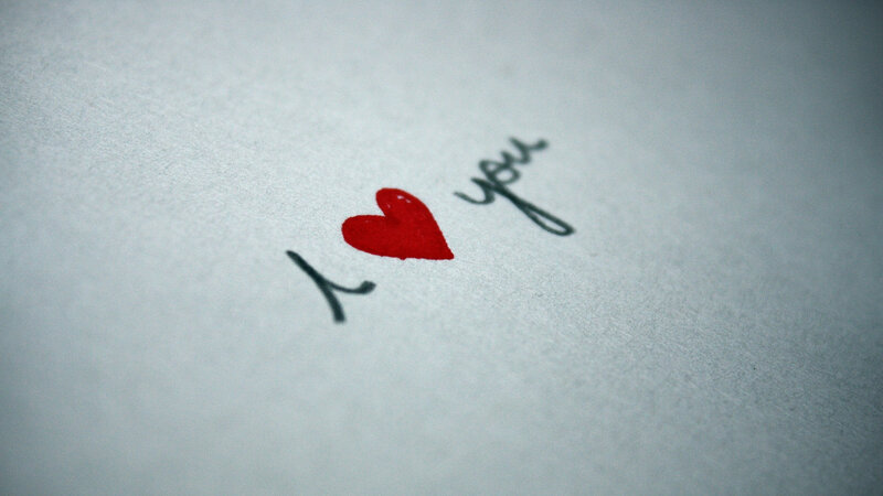 Handwritten I Love You — White