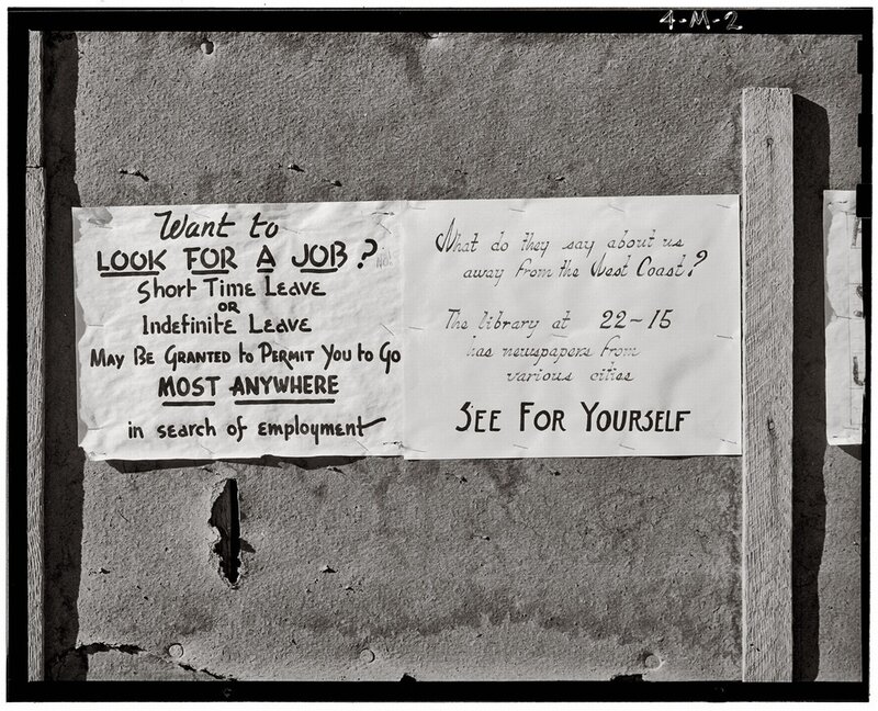 Handwritten job search notice