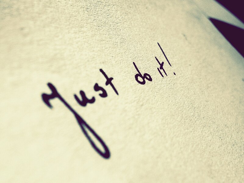 handwritten just do it text