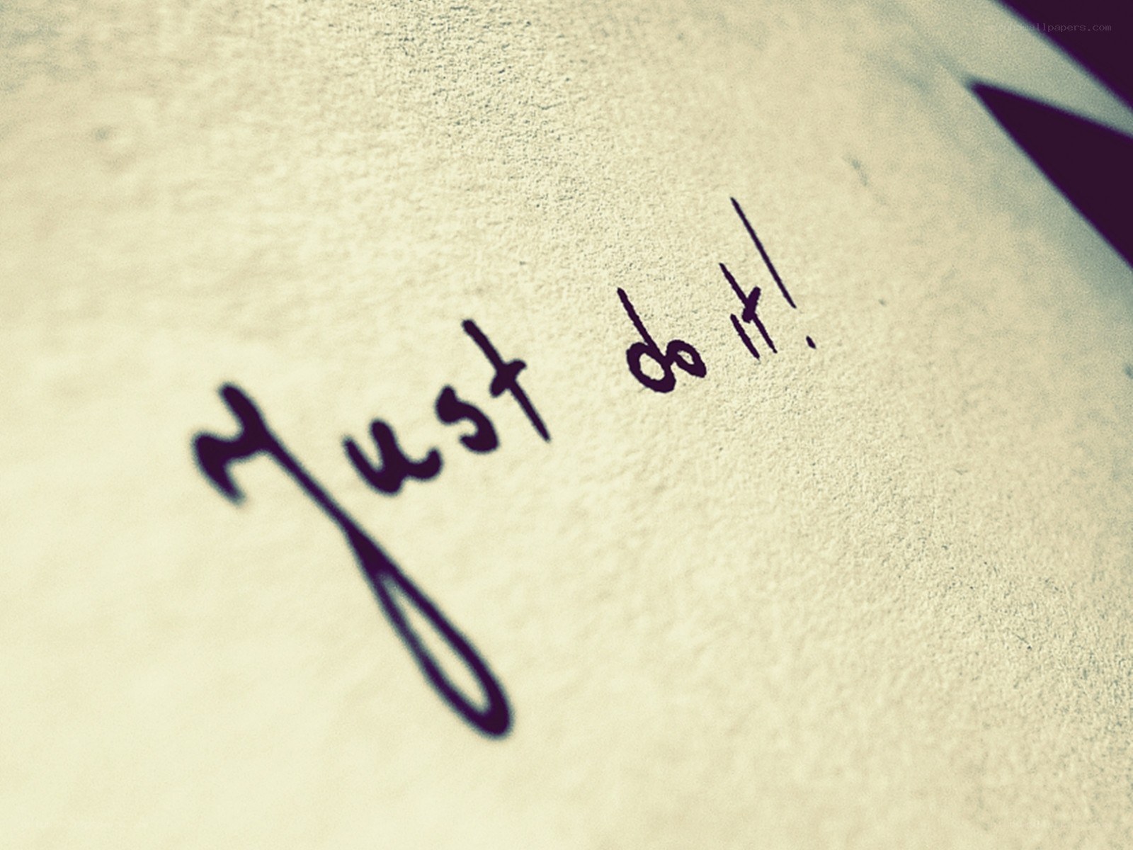 handwritten just do it text