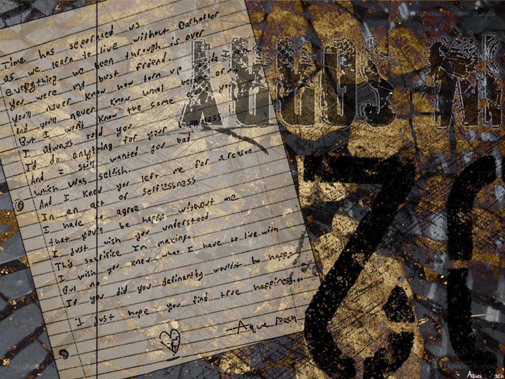 Handwritten letter on textured background
