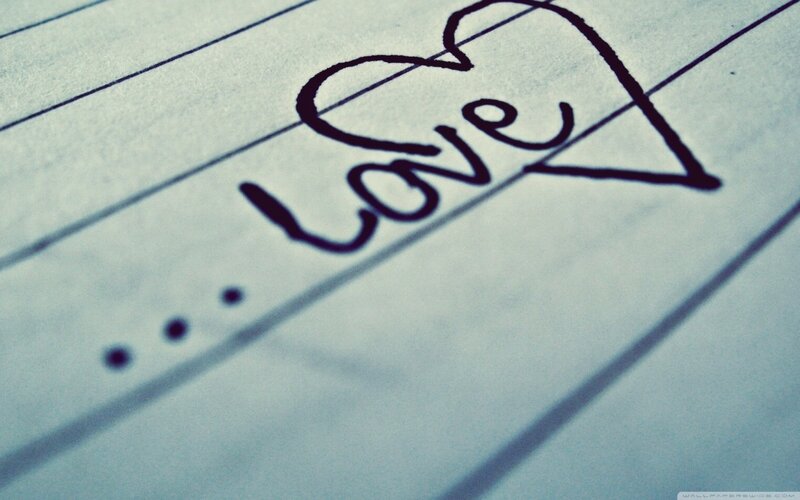 Handwritten Love on Paper