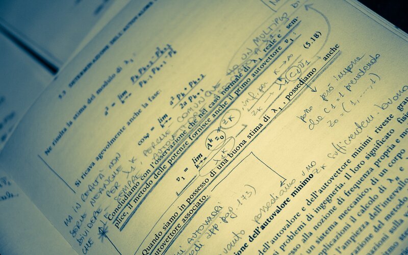 handwritten math notes