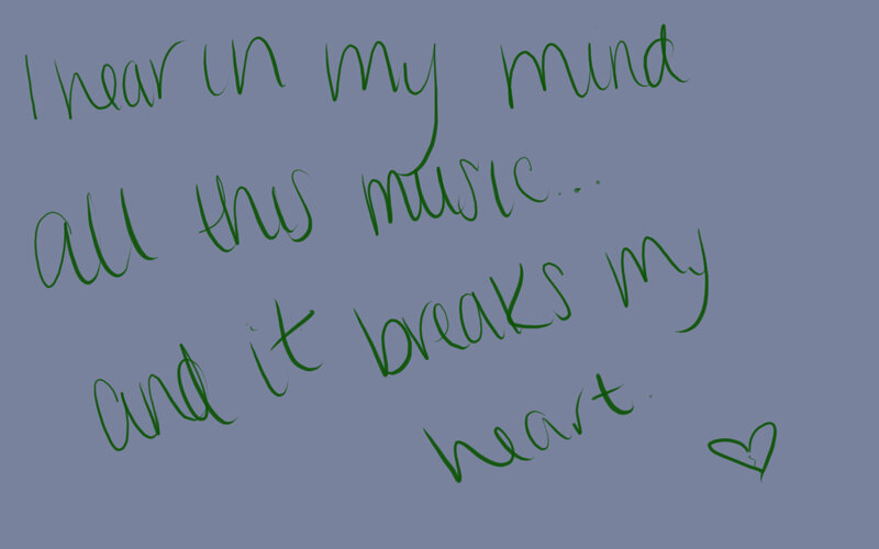 handwritten music quote
