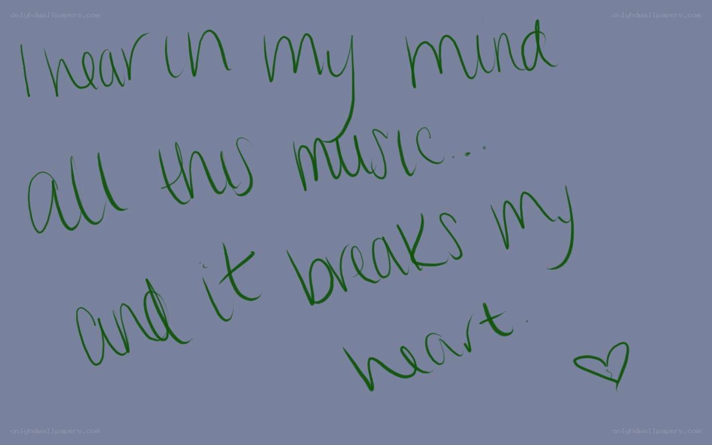handwritten music quote