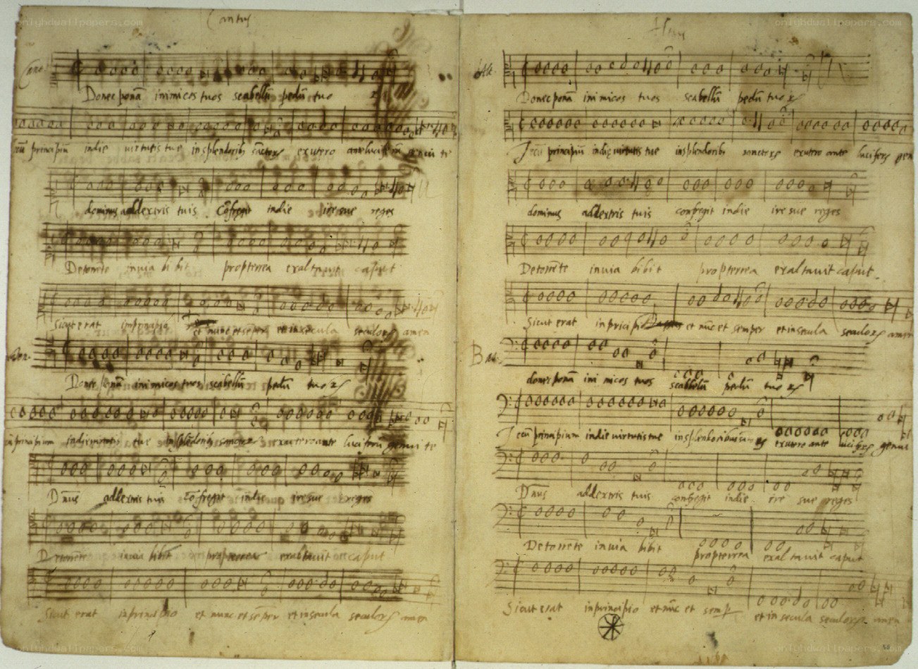 Handwritten musical score pages
