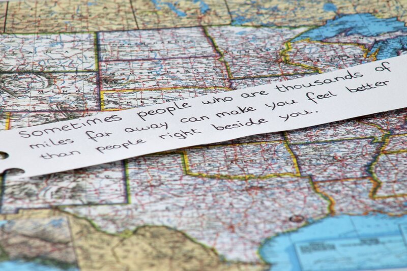 Handwritten Note on Map