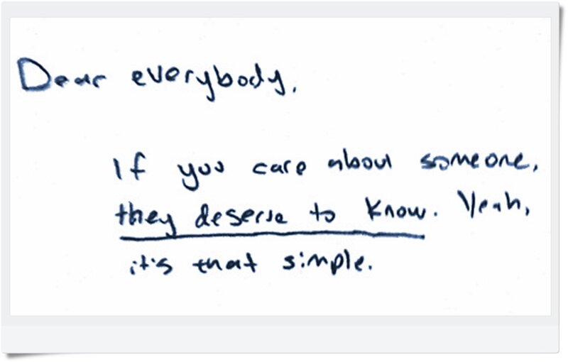 Handwritten Note — White
