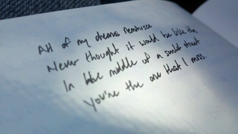Handwritten Poem on Paper — White