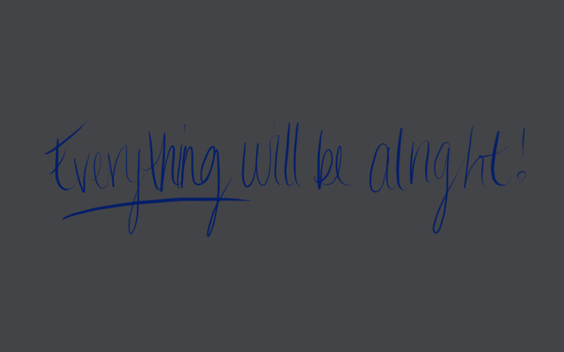 handwritten positive message