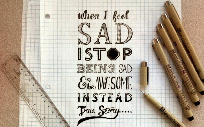 Handwritten Quote on Paper — White