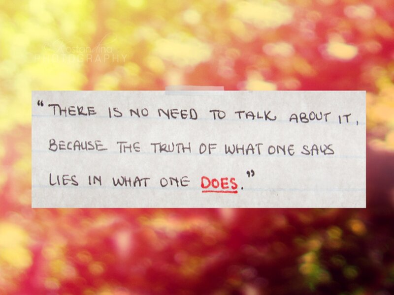 Handwritten Quote on Paper — Yellow
