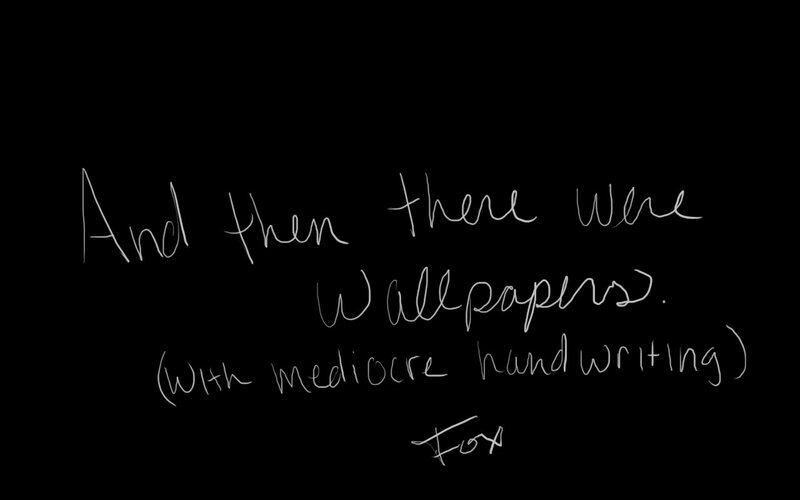 Handwritten text on black background