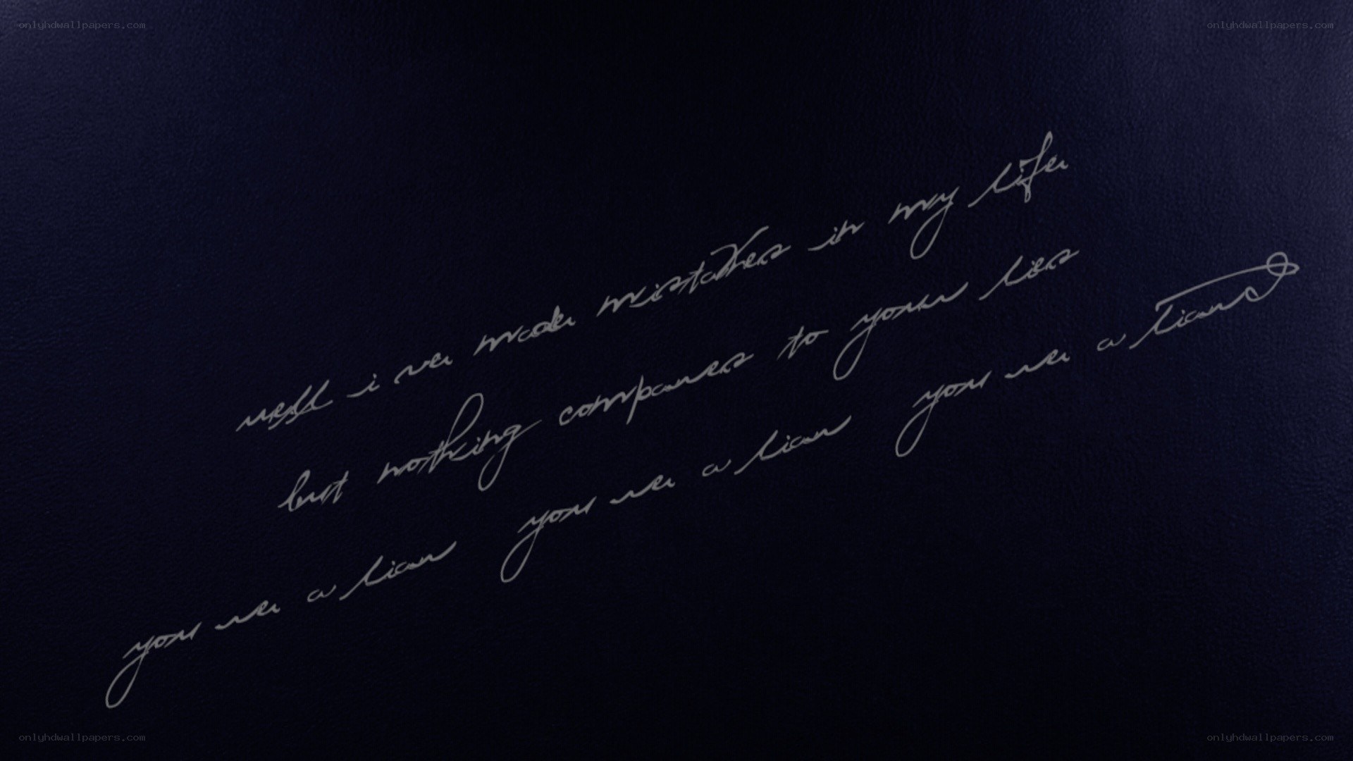 handwritten text on dark background