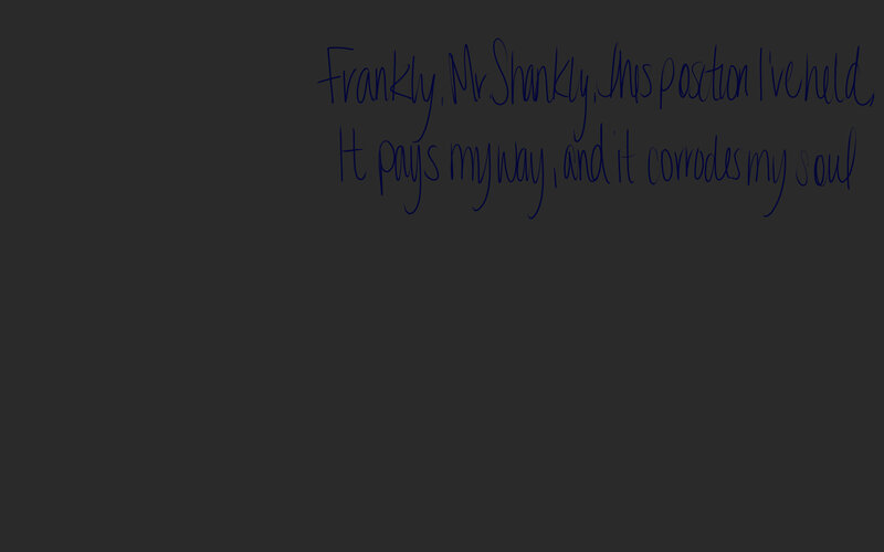 handwritten text on dark background