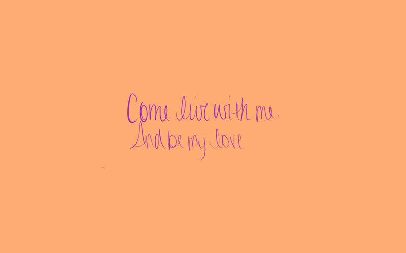 Handwritten Text on Orange