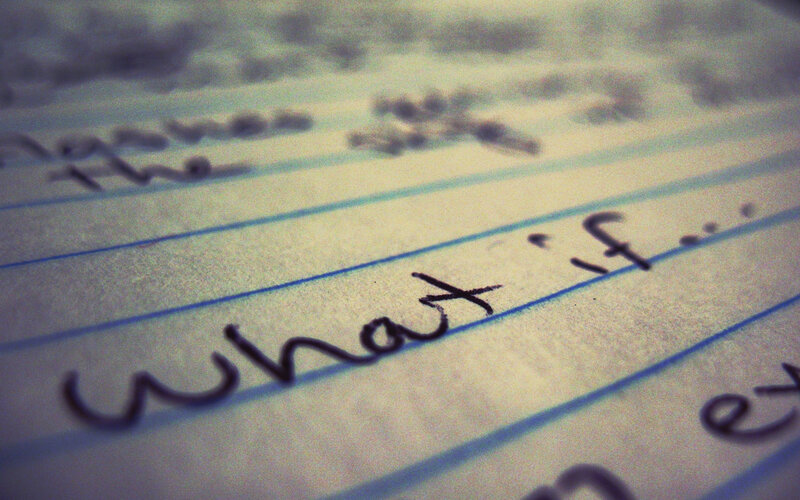 Handwritten Text on Paper — Blue