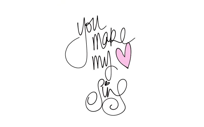 Handwritten Text with Heart
