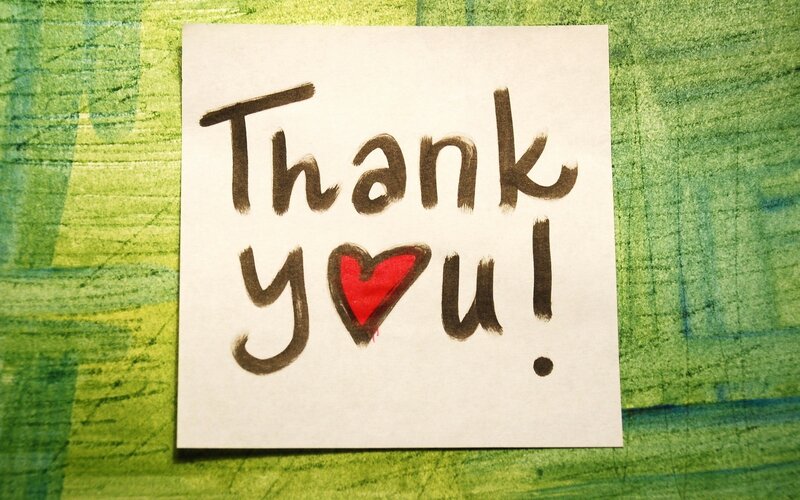 Handwritten Thank You Note — Green