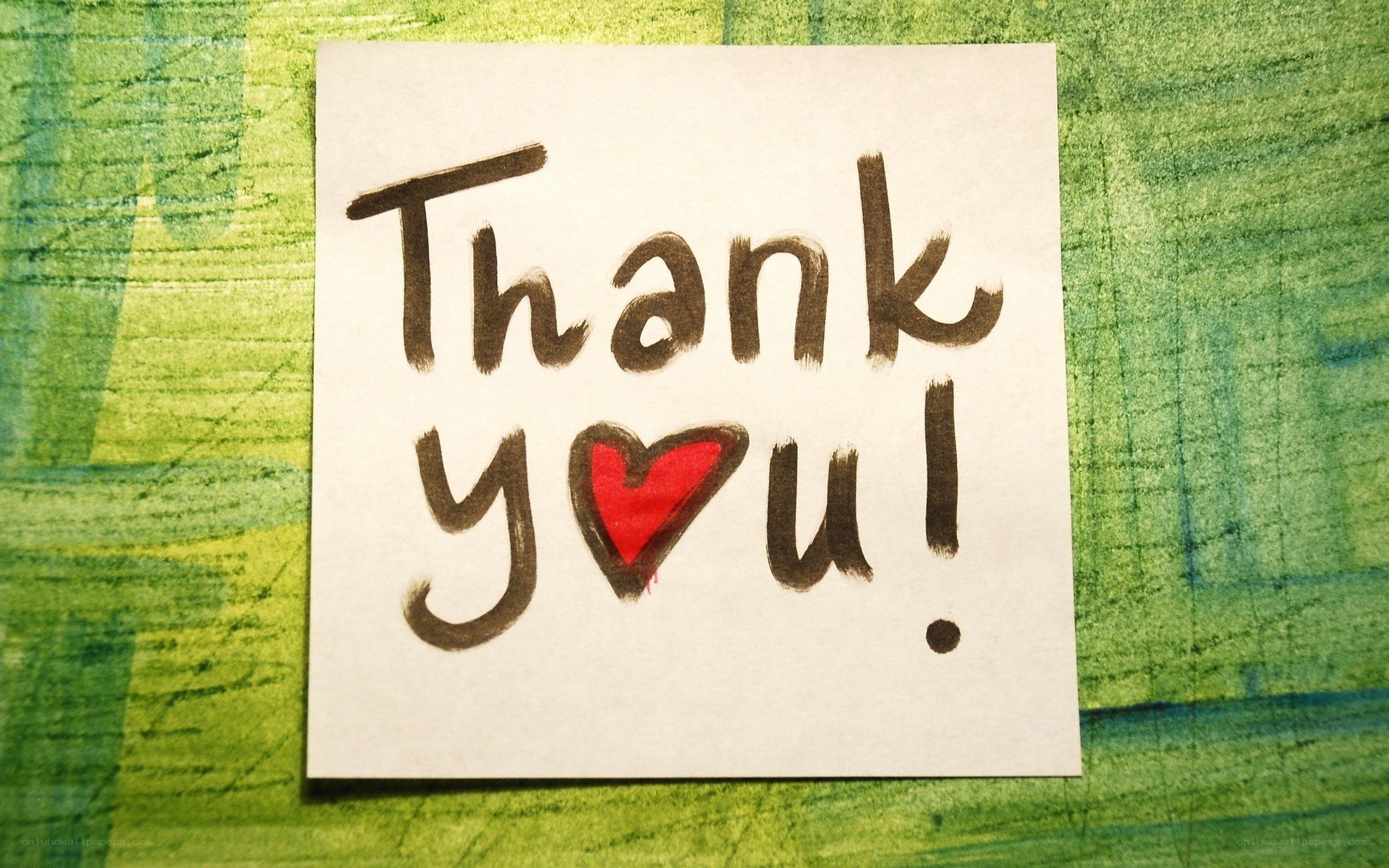 handwritten thank you note