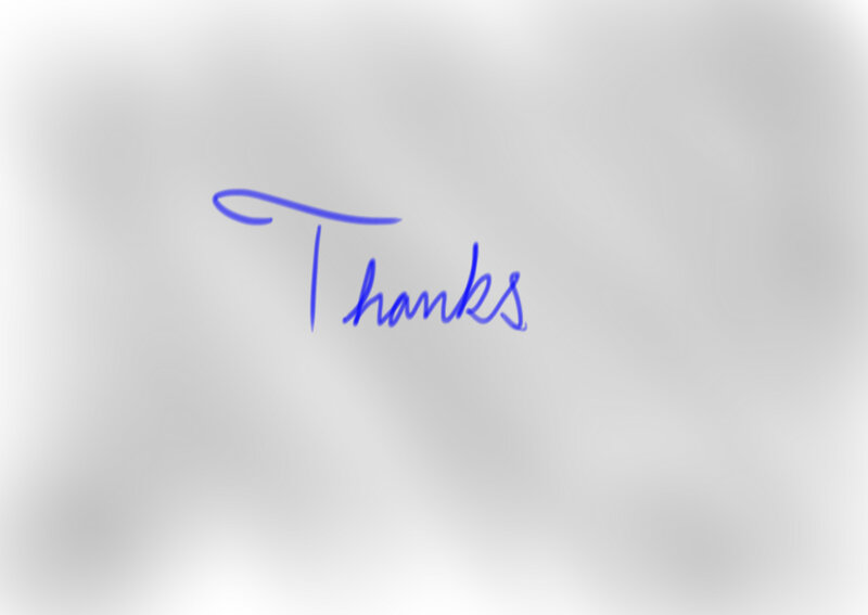 handwritten thanks note