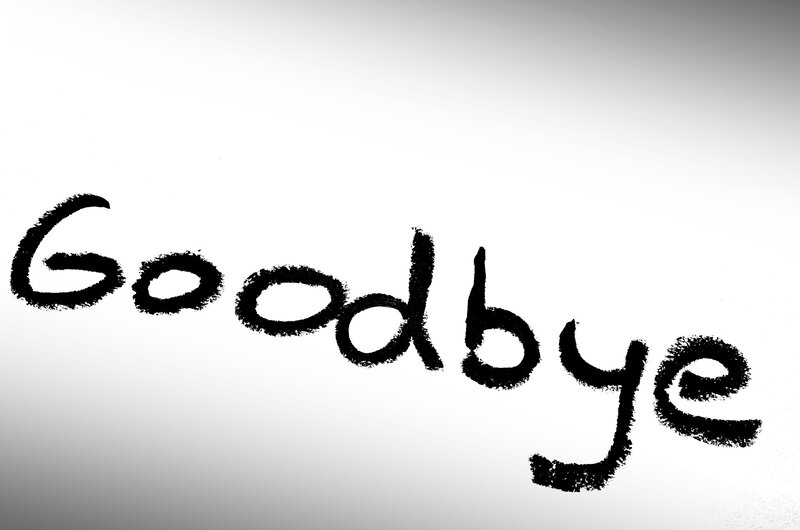 Handwritten Word Goodbye