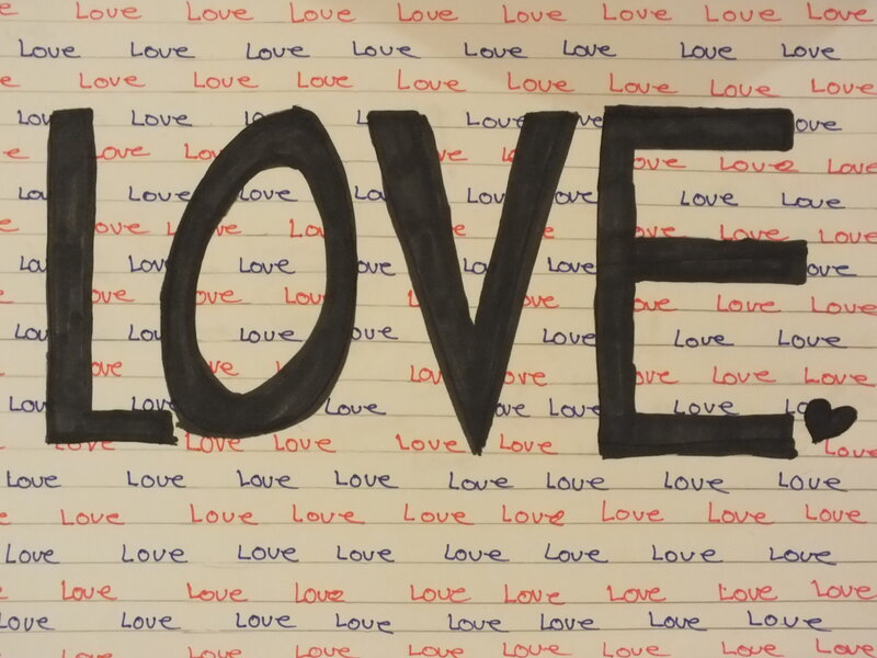 Handwritten Word Love — Black