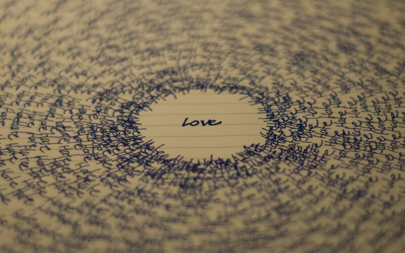 Handwritten Word Love