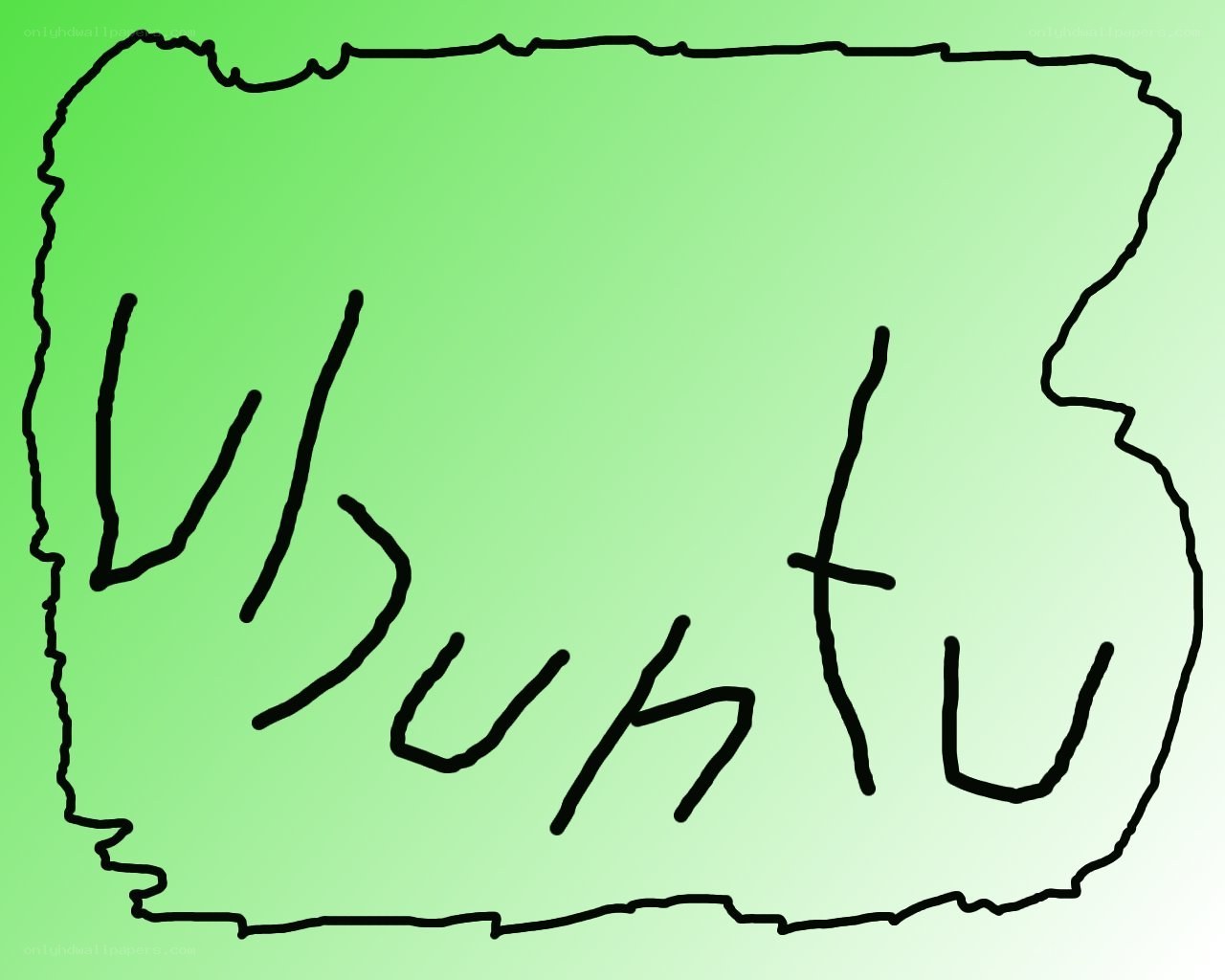 handwritten word on green background