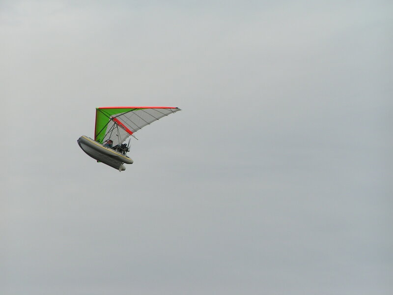 hang glider in flight