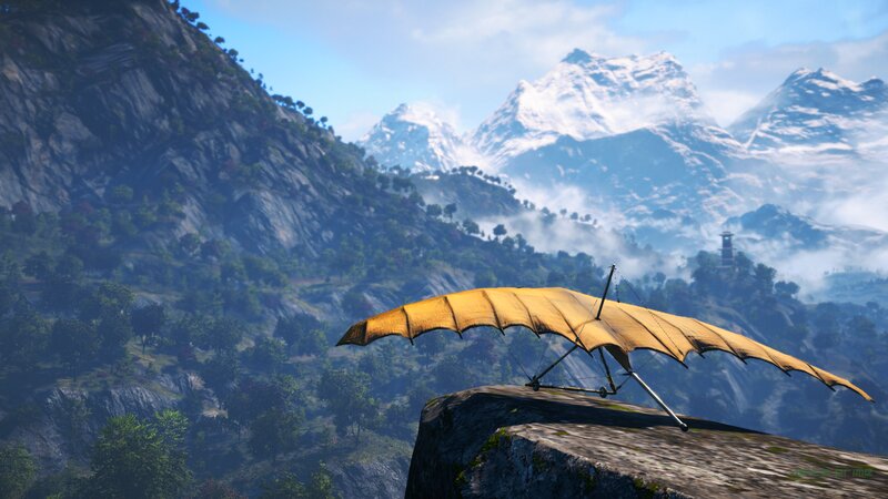 Hang Glider on Cliff