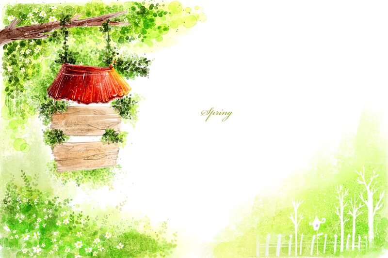 Hanging Birdhouse in Garden