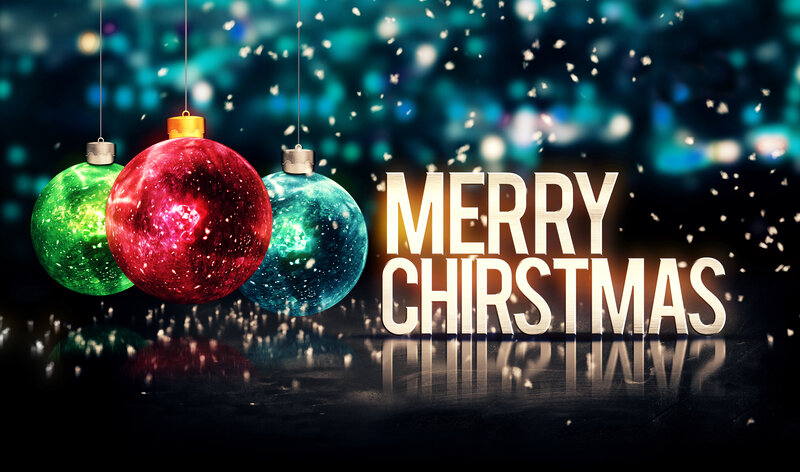Hanging Christmas Ornaments — Red, Festive, Night