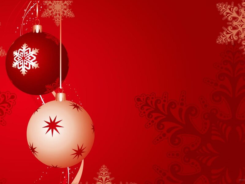 Hanging Christmas Ornaments — Red, Festive, Winter, Vector Art