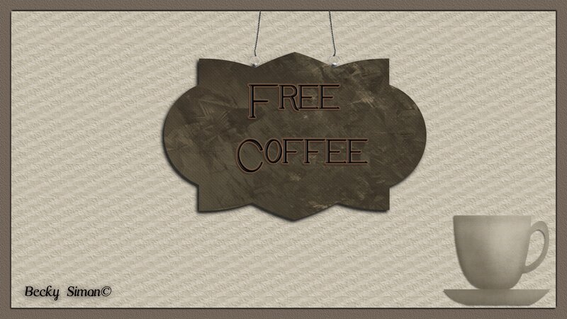 Hanging Coffee Sign