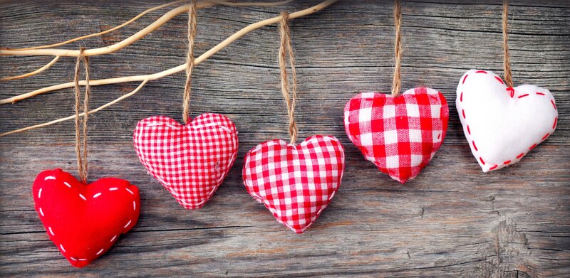 Hanging Fabric Hearts