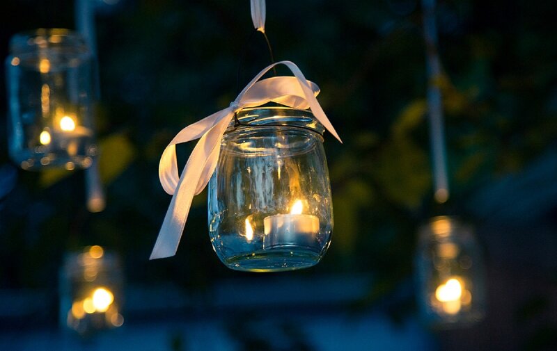 Hanging Glass Jar Lanterns
