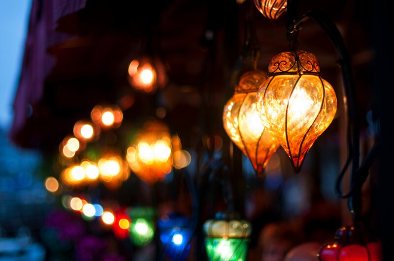 Hanging Glass Lanterns