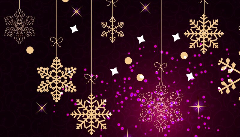 Hanging Golden Snowflakes