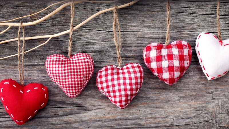 hanging heart decorations