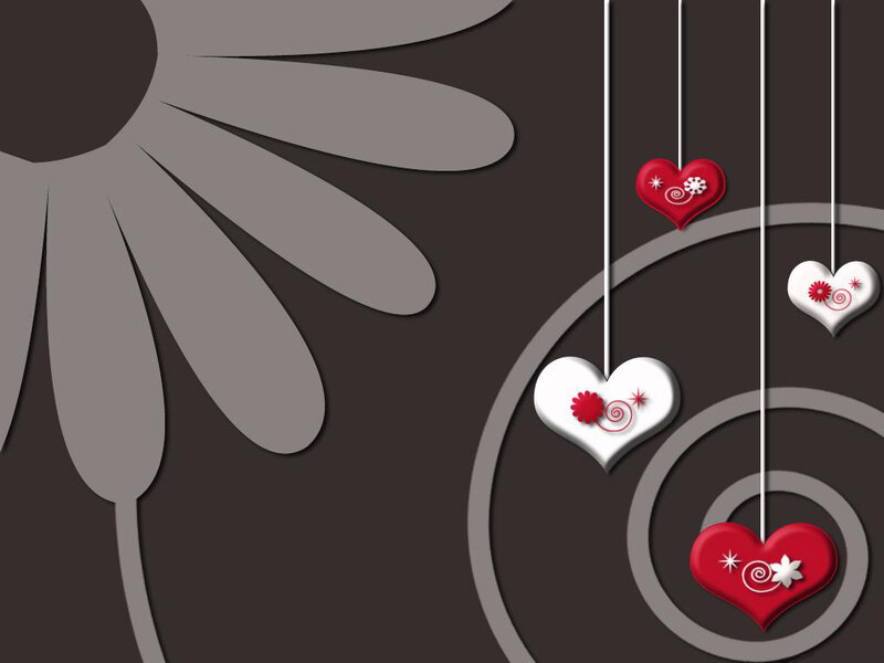 Hanging Heart Ornaments — Brown